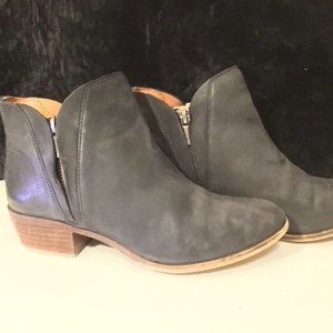 Lucky Brand matte black leather Boots LP- Brenon